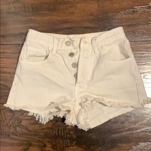 Brandy Melville John Galt: White denim shorts NWOT